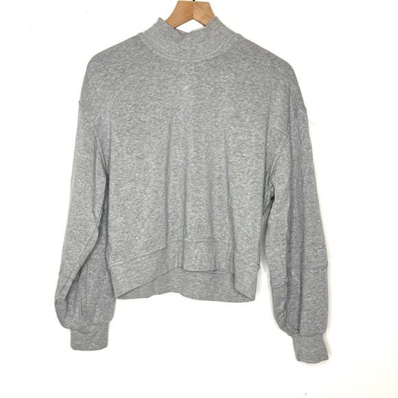 Z SUPPLY Mock Neck Pullover Sweatshirt Gray L - Picture 1 of 4